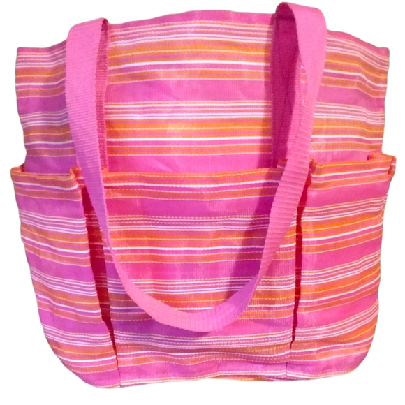 Unknown Handbags - VTG 1990's Plastic-Mesh Beach Tote - EUC